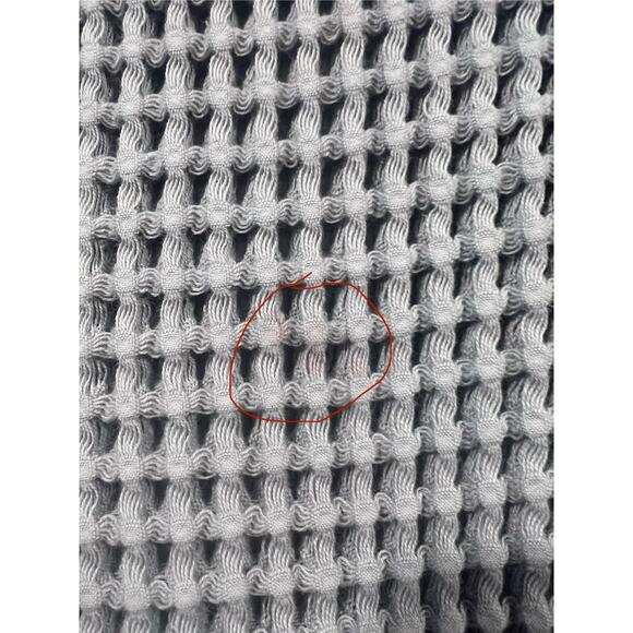 Brooklinen Dreamweave Waffle Robe Tie Waist Turkish Cotton  Gray S/M - Picture 4 of 8